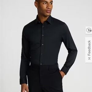 Express Slim Fit Men’s Black Dress Shirt | Size Small | Business Casual / Formal